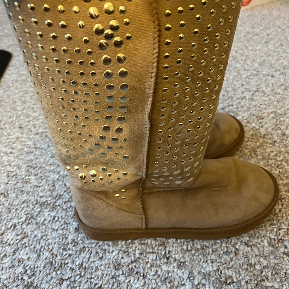 Studded Tan Boots